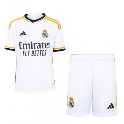 Otroški Nogometni dresi Real Madrid Domači 2023-24 Kratek Rokav (+ Kratke hlače)